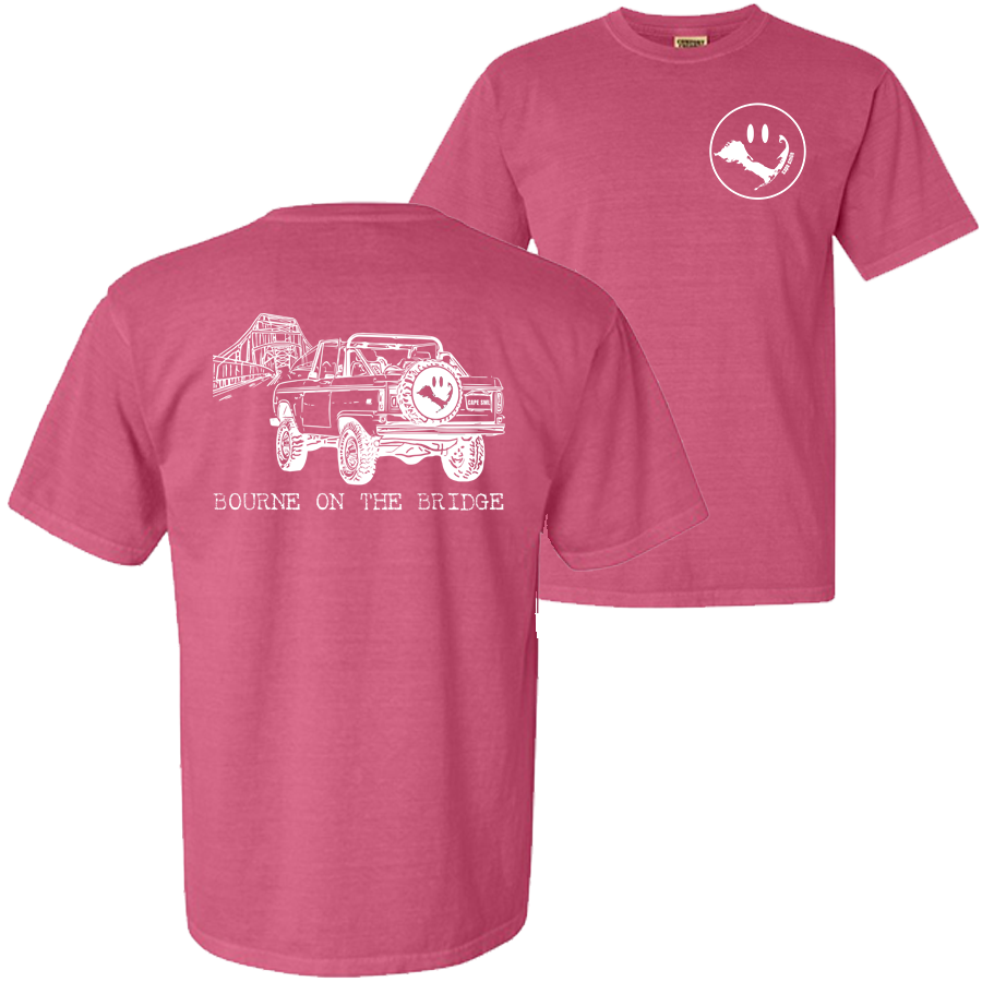 Bourne on the Bridge T-shirt with white print