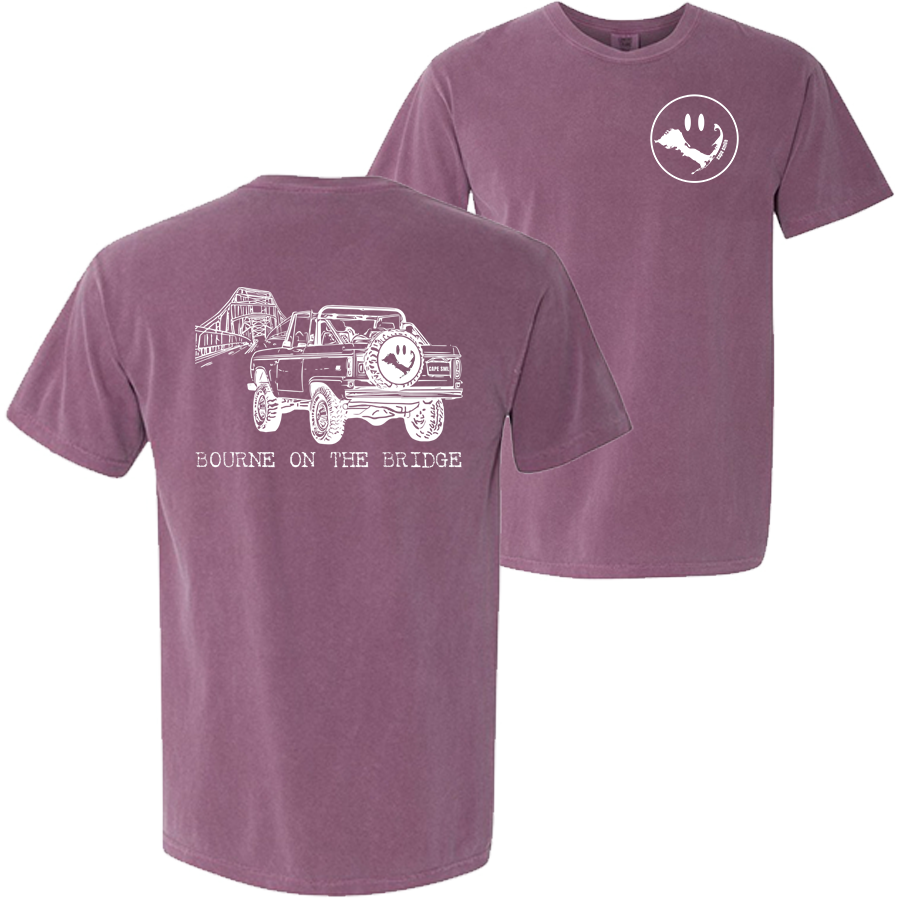 Bourne on the Bridge T-shirt with white print