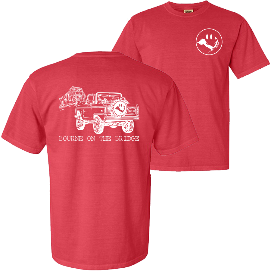 Bourne on the Bridge T-shirt with white print