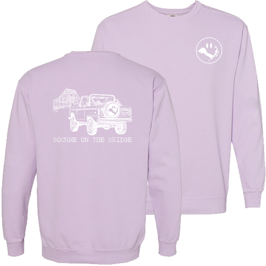 Garment-dyed Crewneck with white print
