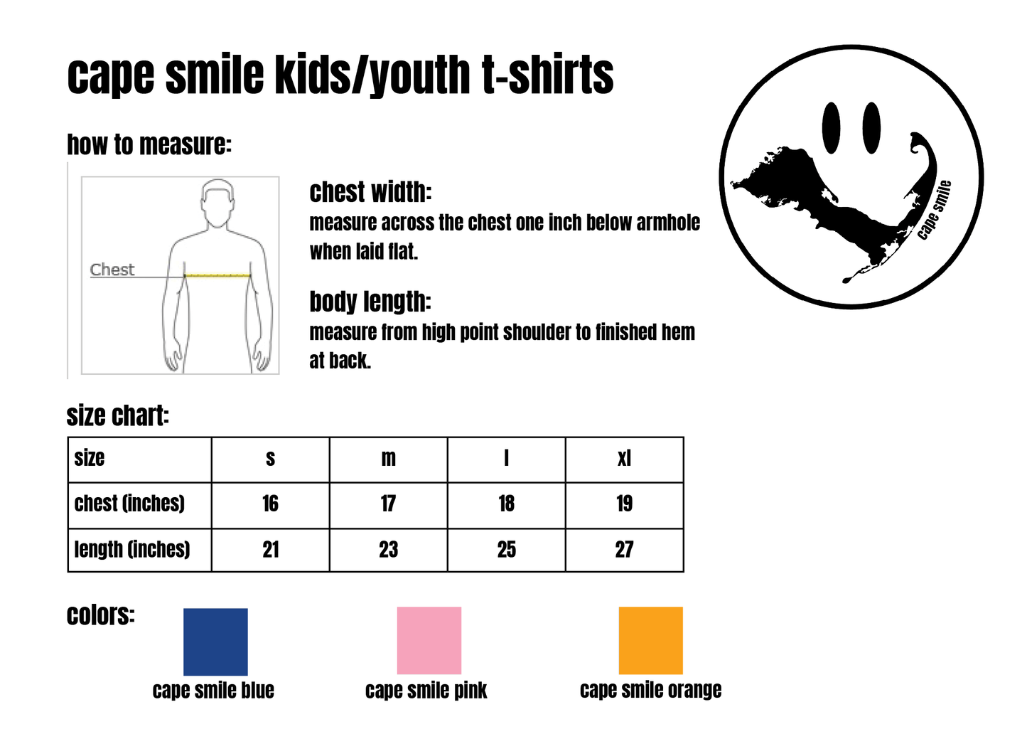 Cape Smile Youth T-shirt